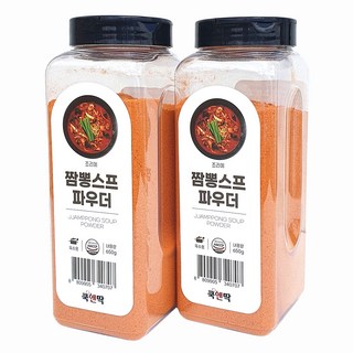 새마원 쿡앤딱 짬뽕스프 분말 650g 얼큰한 진한 국물 파우더 가루 라면, 2개