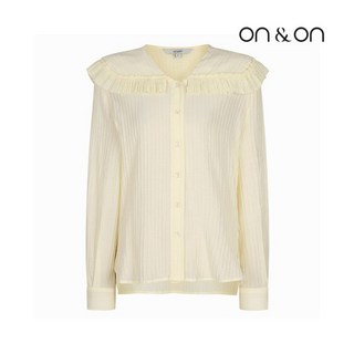 국내매장판 온앤온 플리츠 세일러카라 블라우스JW2AB714 100196