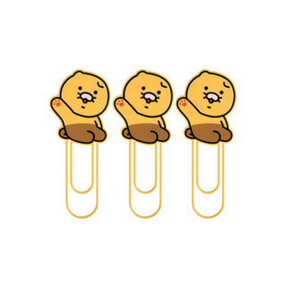 카카오프렌즈 춘식이 빅클립 북마크 인사, 혼합색상, 3개
