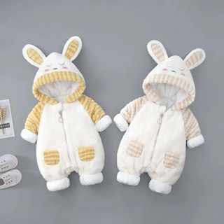 AA0852 겨울 신생아 베이비 키즈 패딩 융 기모 털 우주복 점프슈트 점퍼 경량 소프트 안감 보온 방한 외출복