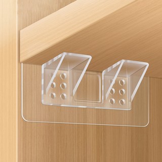 투명 무타공 선반 브라켓 받침대, 2구, 4개