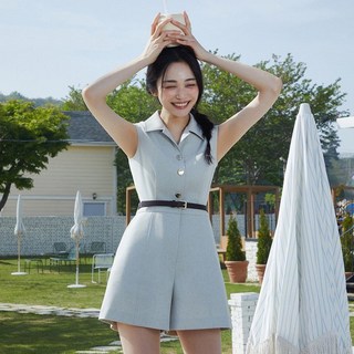 잇미샤 24 벨트 세트 슬리브리스 린넨 점프수트 ITO6ZOP780