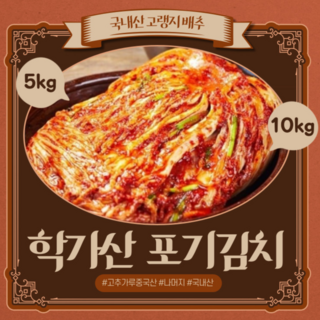 l 품담식품관 l 안동 학가산 정품 포기김치 (일반) 당일발송 l 아이스박스포함, 5kg, 2개, 아이스박스x포기김치