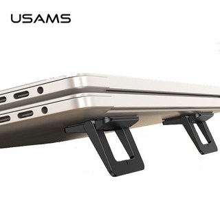 USAMS 유삼스 다기능 노트북쿨러 노트북쿨러 미니 받침대 거치대 쿨러 노트북쿨러, ZJ054_블랙(2PS), 1개