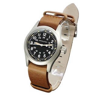 해밀턴 카키필드 메카니컬 38mm 소가죽 브라운 블랙 H69439531 상품 이미지