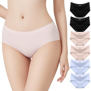 [데이지] 여성 심리스 팬티 무봉제 프리커버 노라인 여성팬티 6장