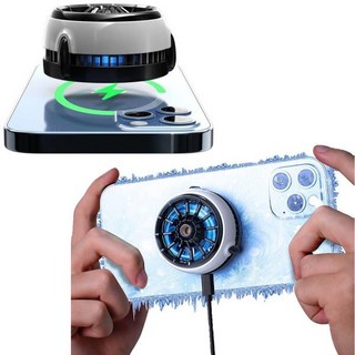 메모 마그네틱 게이밍 쿨러 고속 무선 충전기 15W 휴대용 반도체 라디에이터 iPhone Android용 게임 라이브 스트리밍 브이로그에 이상적임, 1개