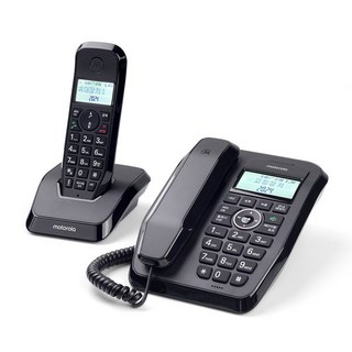 모토로라 디지털 유무선 자동응답 전화기 SC250A 728838, 화이트