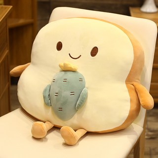 빵 쿠션 식빵 펭귄 딸기 베개 귀여운 당근, L_선인장