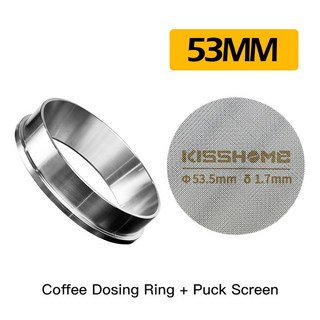 커피 도징 링 스테인레스 스틸 깔때기 도구 Delonghi Breville Gaggia 머신 에스프레소 액세서리 바리스타용 51mm 53mm 58mm, 09 Set Of 53MM, 1개