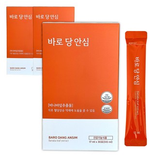 바로당안심 당 관리 자연산 꾸지뽕 여주 돼지감자 즙 바나바잎 추출물, 90개, 17ml