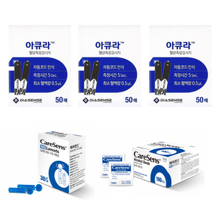 아이센스 아큐라플러스 / 아큐라 뷰 혈당시험지 세트 (혈당시험지 150매 + 채혈침 100개 + 알콜솜100매) SW, 1개