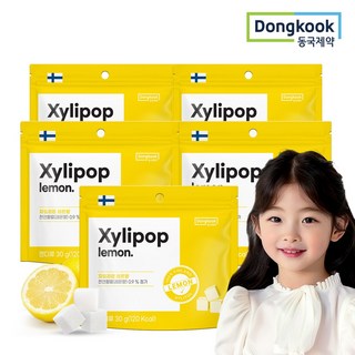 동국제약 100% 핀란드산 자일리톨 캔디 자일리팝 레몬맛 5개 30g 상품 이미지