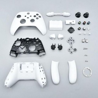 엑스박스패드부품 호환 Xbox 시리즈 X S용 게임 패드 컨트롤러 케이스 풀 세트 분해 도구 수리 부품 하우징 쉘, 1) white