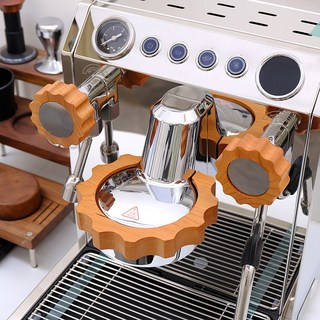 e61 그룹 범용 우드 LILQ 청소 Gaggia 가지아 호환되는 22g 포터, 3145b 기어코일 노브 체리우드