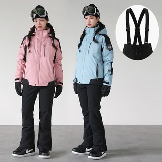 푸조 레이나 HEAT 패딩자켓 SPANDEX 멜빵팬츠 스키복 상하세트