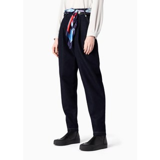 EMPORIO ARMANI J9A high-waisted oval-leg jeans in a Lyocell blend denim 6R2J9A2DASZ10941 Dark Blue