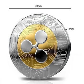 기념 주화 뉴 리플 코인 XRP 암호화 콜렉터 40mm 선물 아트 컬렉션, [01] Gold