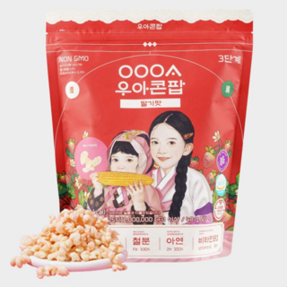 우아 콘팝, 1개, 40g, 딸기맛