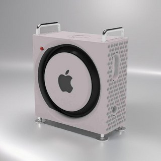 bying024 맥미니 케이스 스탠드 커버 보호 미니용 M4 Apple mac min, D. 화이트/핑크