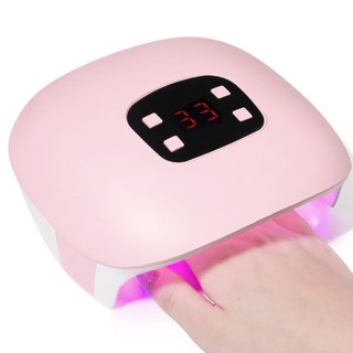 타이머 UV LED 젤네일 램프 핑크 네일램프, 1개