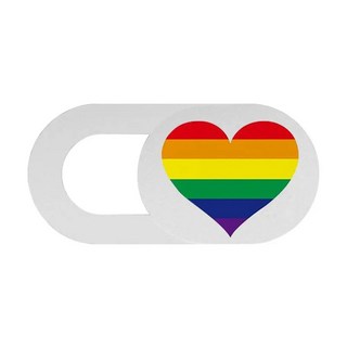 팬더 디자인 슬라이드 웹캠 커버 노트북 스마트폰 태블릿 프라이버시 보호용 렌즈 가림 커버, 컬러풀 러브하트/3개