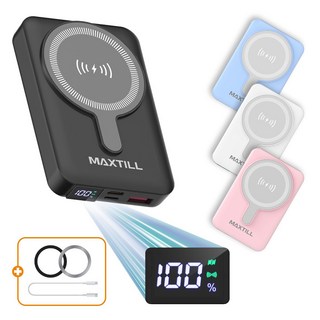 맥스틸 무선 보조배터리 GM-Mvolt 10000mAh – 맥세이프 지원, 15W 무선 고속충전, 블랙 mgpm1210z 맥스틸 무선 보조배터리 GM-Mvolt 10000mAh – 맥세이프 지원, 15W 무선 고속충전, 블랙 mgpm1210z