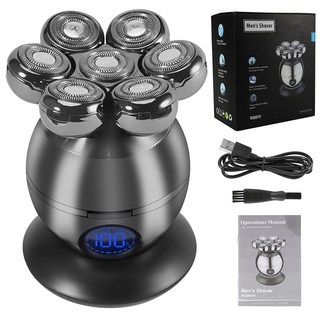 전동면도기 구렛나루정리 5인 1 전기 헤드 면도기 7D 플로팅 커터 수염 트리머 클리퍼 IP68 방수 USB 무선, 03 Standard-Box