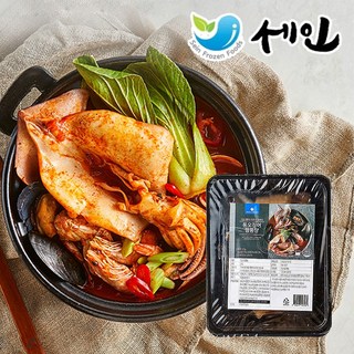통 오징어 짬뽕탕 해물 짬뽕 밀키트, 1개, 530g