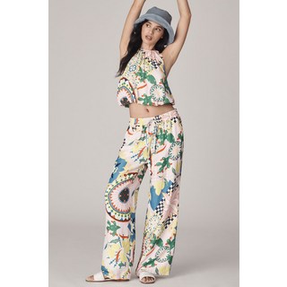 Maeve Straight-Leg Pull-On Silk Pants