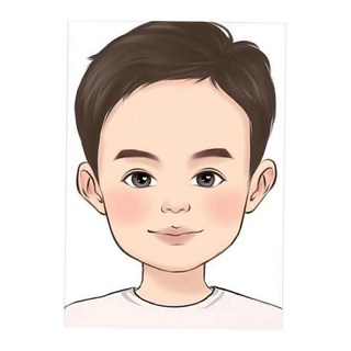 얼굴 연습 보드 페이스 페인팅 연습 및 디스플레이 도구 초보자 연습 무대 메이크업 페인팅 연습 템플릿, 1개, 15. Boy Frontal Face