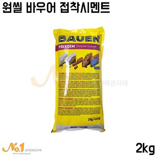 원씰 바우어 Bauer 콘크리트 보수 벽돌조적 소포장 몰탈 접착제 다용도 메꿈 회색, 1개