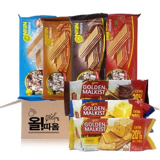 올따옴 니신 수입과자 7종 기획세트(니신와퍼 딸기+피넛+밀크+초코+몰키스트 초코+버터+치즈), 1개