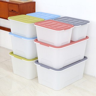 화이트블럭 수납 리빙박스 56L1개+72L1개 5color, 블루, 1개