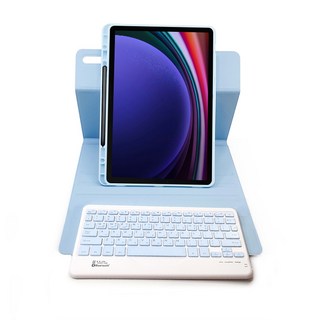 갤럭시탭 S10 FE 플러스 13.1 호환 콤비 회전 블루투스 키보드 S펜수납 케이스, 소다, 1개