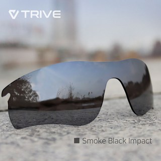 오클리 레이다락 패스 교체 호환 렌즈 Trive 트라이브 리필렌즈, C204 스모크블랙 임팩트렌즈, 1개