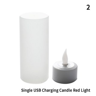 USB 충전식 없는 차 조명 촛불 LED 배터리, 2, 1개