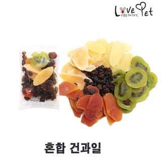 러브펫 햄스터 토끼 기니피그 간식 혼합 건과일 100g, 1개
