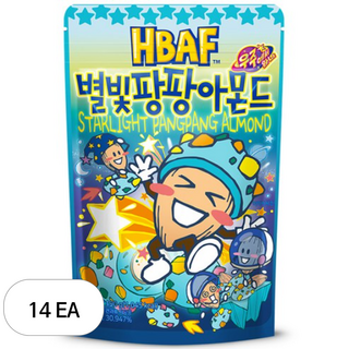 바프 별빛팡팡 아몬드, 190g, 14개