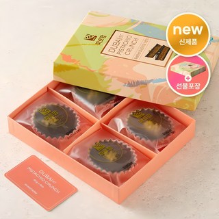 [3+1] 파르팜 두바이 초콜릿 피스타치오 크런치 (45g x 4개입) 선물용 100% 리얼 카다이프, 1개, 180g