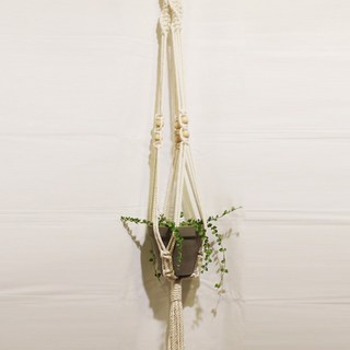 행잉플랜트 화분SET 마크라메 플랜트행거 W.R [Deco de Casa], 화이트, 13호(GRAY), 1개