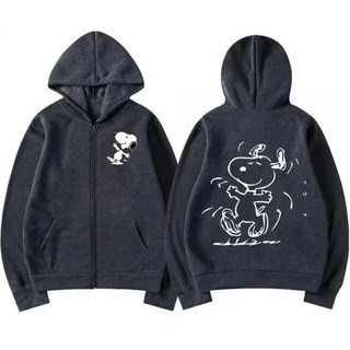 스누피 집업 후드 자켓 봄 가을 2024 패션 남성 맨투맨 커플 오버사이즈 의류 코트 10050063327079261