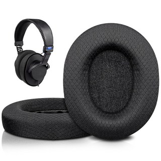 SOULWIT 교체용 이어패드-호환 모델 소니 Sony MDR-7506 MDR-V6 MDR-V7 MDR-CD900ST 모니터 헤드폰 - 부드러운 고밀도 폼 쿠션 1쌍, Mesh Fabric, Black, 1개