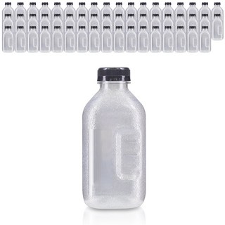 경진기업 델몬트 레트로 사각 페트병 500ml 38파이 54개(A) 마개 2종택1, 검정, 54개