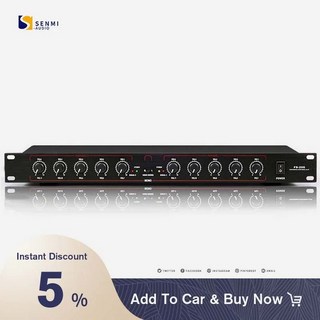 모노 오디오 신호 분배기 전문 인터페이스 스테레오 장비 무대 XLR 2 in 10 out, 01 CHINA, 02 FS206-110V-US Plug, 1개 기타케이블아웃스테레오