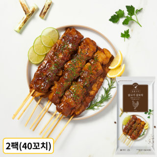 청학 숯불구이 데리야끼 닭꼬치 (업소용/롱닭꼬치), 40개, 120g