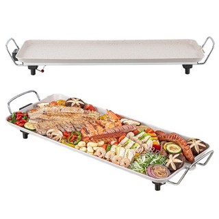 특대형 와이드 전기그릴 75cm 전기후라이팬 대형 잔치팬 전골 고기불판 명절 캠핑 바베큐