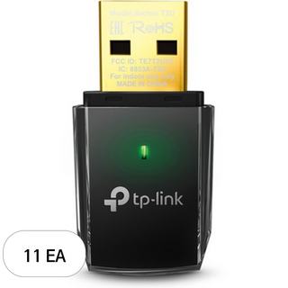 티피링크 AC600 미니 무선 USB 랜카드, Archer T2U, 11개