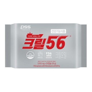 펄세스 크릴오일 크릴56 1000mgX30캡슐, 30회분, 1개