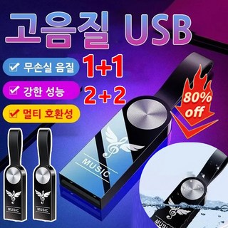 1+1/2+2[독일 수입] 차량용 고음질 USB usb 음악 메모리 방수 대용량 32GB/64GB, [2+2]USB(어댑터&철제 상자)